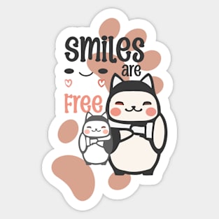 Smiles are free Sticker
